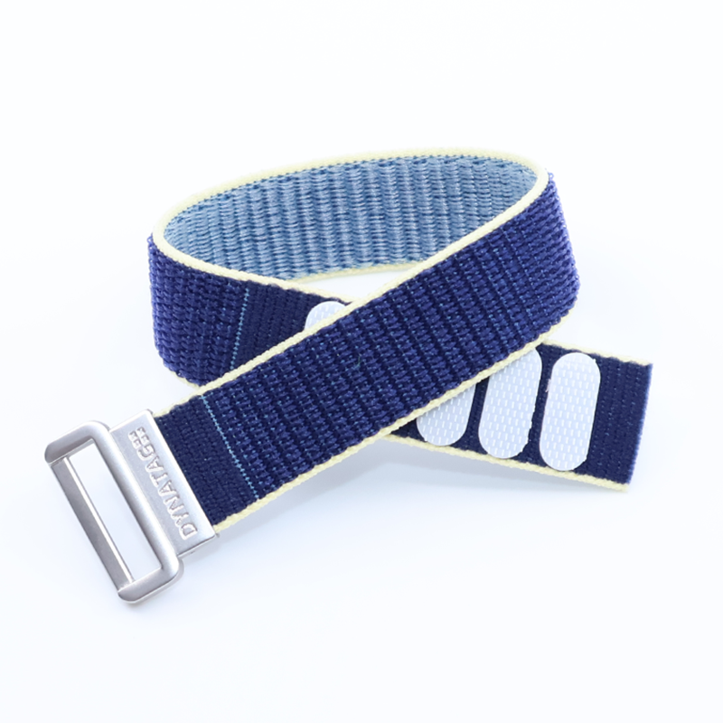 SOS Noodarmband Textiel Blauw/Geel